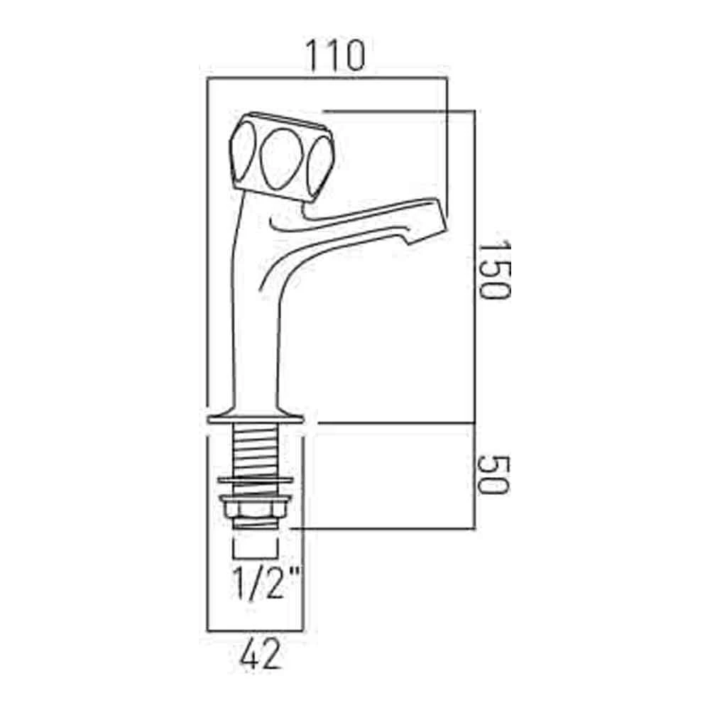 Vado Astra Lever High Neck Sink Pillar Taps 2 Vado Astra Lever High Neck Sink Pillar Taps - Image 2