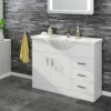 Vellamo Alpine 1060mm Floorstanding Vanity Unit & Basin - Gloss White