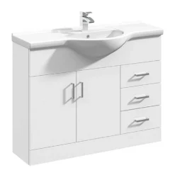 Vellamo Alpine 1060mm Floorstanding Vanity Unit & Basin - Gloss White 10 Vellamo Alpine 1060mm Floorstanding Vanity Unit & Basin - Gloss White -Vado Shop vellamo alpine 1060mm freestand vanity unit basin