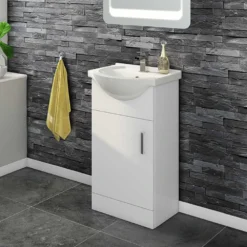 Vellamo Alpine 450mm Floorstanding Vanity Unit & Basin - Gloss White 9 Vellamo Alpine 450mm Floorstanding Vanity Unit & Basin - Gloss White -Vado Shop vellamo alpine 450mm floor vanity unit basin
