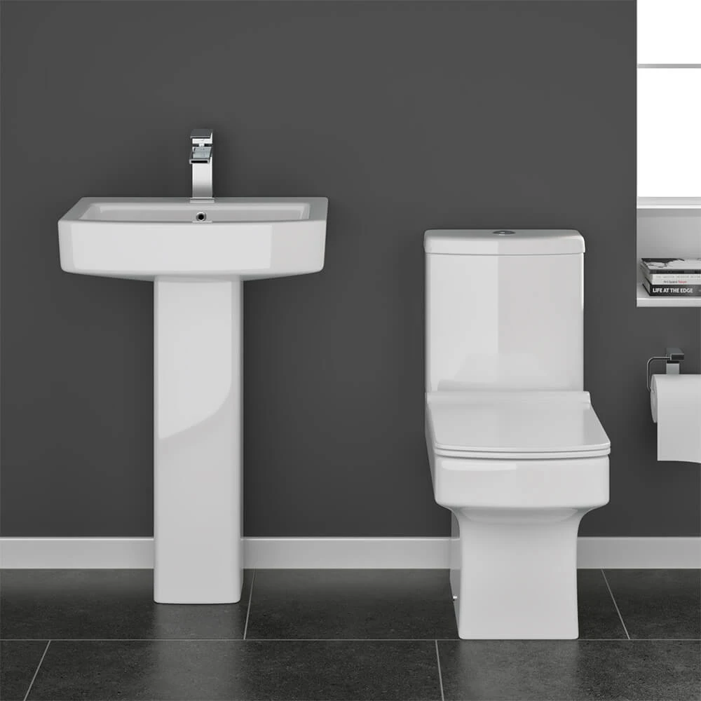 Vellamo Aspire Close Coupled Modern Square Toilet With Slimline Soft-Close Seat 9 Vellamo Aspire Close Coupled Modern Square Toilet With Slimline Soft-Close Seat - Image 9