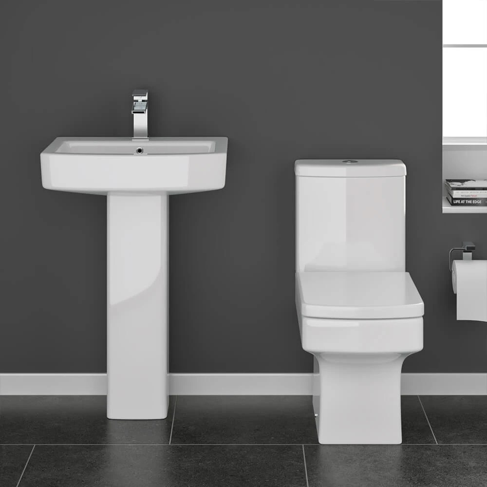 Vellamo Aspire Close Coupled Modern Square Toilet With Slimline Soft-Close Seat 5 Vellamo Aspire Close Coupled Modern Square Toilet With Slimline Soft-Close Seat - Image 5