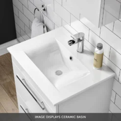Vellamo Aspire 1100mm Matt Grey 2 Door Combination Ceramic Basin & Toilet Unit - No Cistern Or Toilet -Vado Shop vellamo aspire ceramic basin lifestyle banner 4