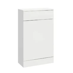 Vellamo Aspire 1100mm Gloss White 2 Door Combination Ceramic Basin & Toilet Unit With Matt Black Handles & Overflow - Harbour Clarity Toilet -Vado Shop vellamo aspire wc unit 500 gloss white cutout