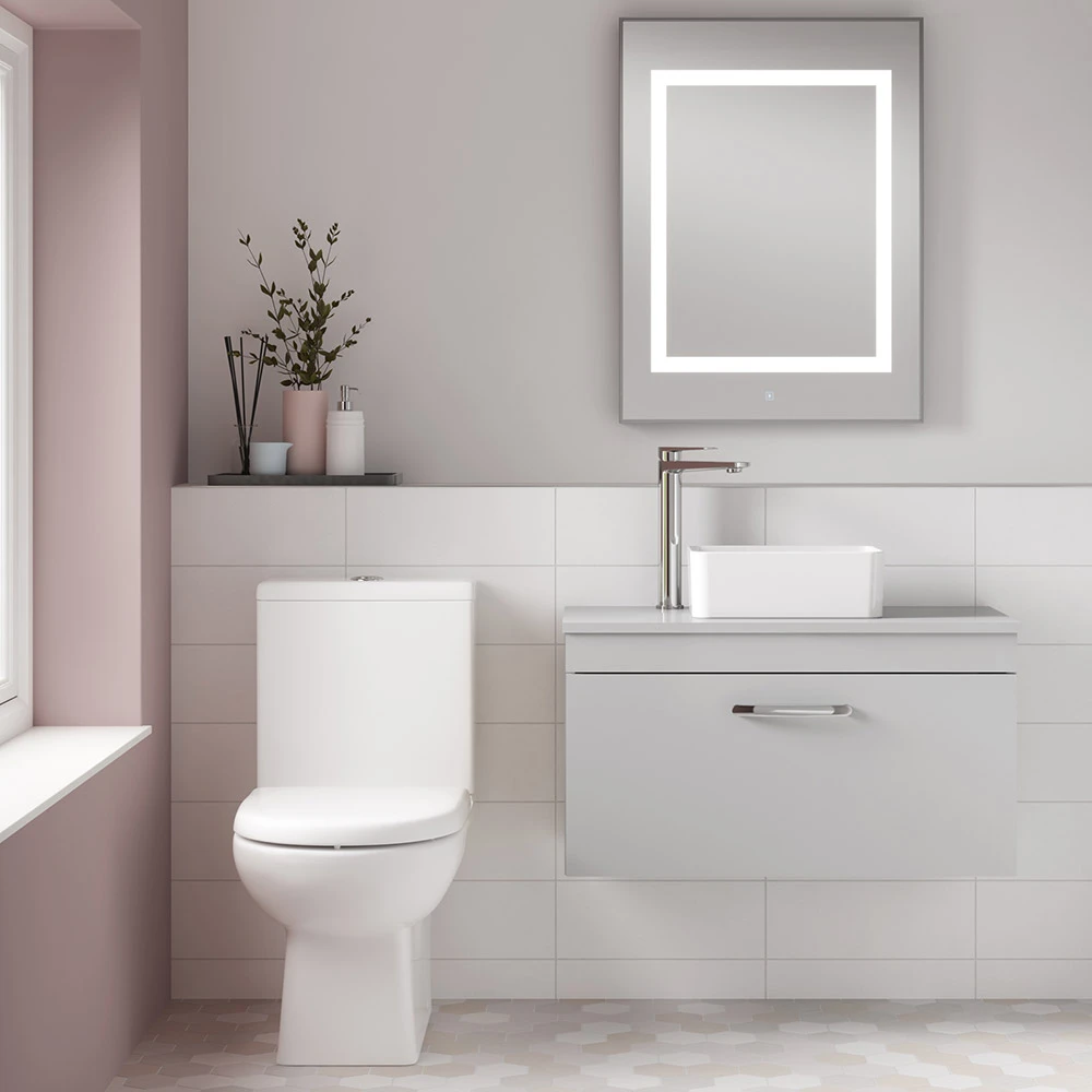 Vellamo City Modern Close Coupled Toilet With Soft Close Seat 4 Vellamo City Modern Close Coupled Toilet With Soft Close Seat - Image 4