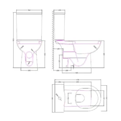 Vellamo City Modern Close Coupled Toilet With Soft Close Seat 13 Vellamo City Modern Close Coupled Toilet With Soft Close Seat -Vado Shop vellamo city suite toilet pedestal basin tech