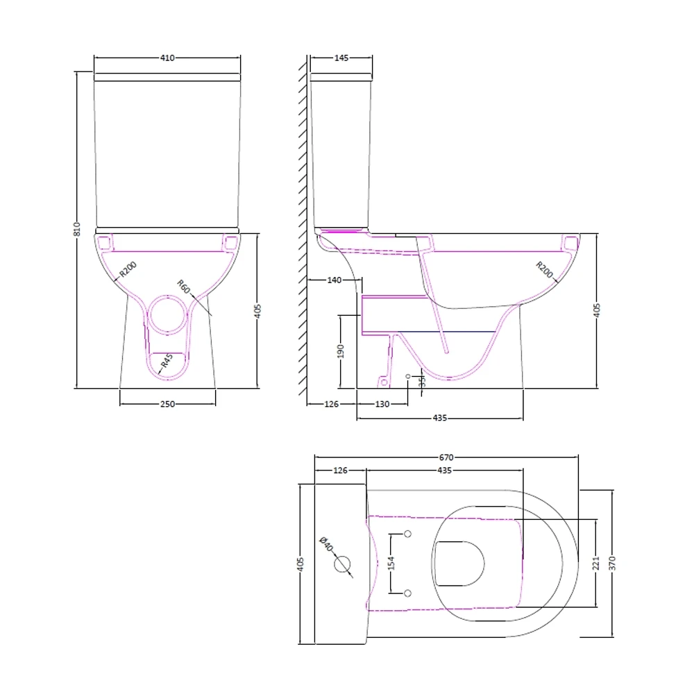 Vellamo City Modern Close Coupled Toilet With Soft Close Seat 7 Vellamo City Modern Close Coupled Toilet With Soft Close Seat - Image 7