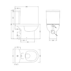 Vellamo Connect Close Coupled Toilet & Soft Close Seat -Vado Shop vellamo connect close coupled wc open back tech