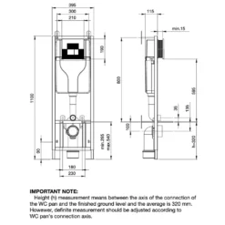 Vellamo Adjustable Height Wall Hung Concealed Toilet Mounting Frame & Cistern And Matt Black Flush Plate 5 Vellamo Adjustable Height Wall Hung Concealed Toilet Mounting Frame & Cistern And Matt Black Flush Plate -Vado Shop vellamo height adjustable frame and cistern tech 1