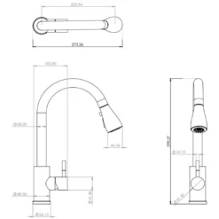 Vellamo Inspire Pullout Kitchen Sink Mixer Tap - Chrome -Vado Shop vellamo inspire kitchen tap with pull out chrome tech