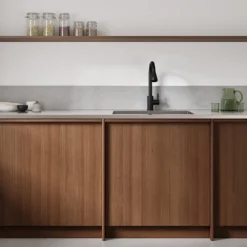 Vellamo Inspire Pull Out Mono Kitchen Mixer Tap - Matt Black -Vado Shop vellamo isnpire pullout mixer tap matt black lifestyle3