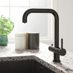 Vellamo Kaffe Matt Black Instant Boiling Tap With WRAS-Approved Digital Boiler & Filter 8 Vellamo Kaffe Matt Black Instant Boiling Tap With WRAS-Approved Digital Boiler & Filter -Vado Shop vellamo kaffe instant hot water matt black kitchen tap lifestyle 2