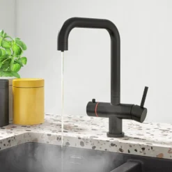 Vellamo Kaffe Matt Black Instant Boiling Tap With WRAS-Approved Digital Boiler & Filter