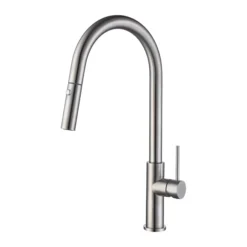 Vellamo Kara Pull Out Single Lever Mono Kitchen Mixer Tap - Matt Black