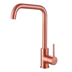 Vellamo Koro Single Lever Mono Kitchen Mixer - Brushed Copper -Vado Shop vellamo koro single lever mono kitchen tap brushed copper cutout scaled