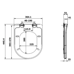 Vellamo Luxury D-Shaped Soft Close Seat With Quick Release Hinges - Top Fix -Vado Shop vellamo luxury d shape soft close toilet seat tech