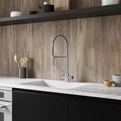 Vellamo Mini Pro Kitchen Mixer Tap With Pull Out Spout - Polished Chrome -Vado Shop vellamo mini pro kitchen mixer tap with pull out spout lifestyle2