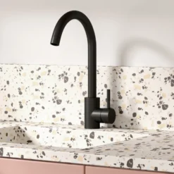 Vellamo Revolve Single Lever Mono Kitchen Mixer Tap - Matt Black