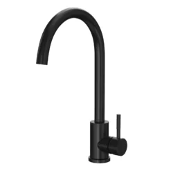 Vellamo Revolve Single Lever Mono Kitchen Mixer Tap - Matt Black 6 Vellamo Revolve Single Lever Mono Kitchen Mixer Tap - Matt Black -Vado Shop vellamo revolve single lever kitchen tap black cutout