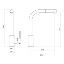 Vellamo Savu Single Lever Mono Pull Out Kitchen Mixer Tap 7 Vellamo Savu Single Lever Mono Pull Out Kitchen Mixer Tap -Vado Shop vellamo savu single lever mono pull out kitchen tap tech