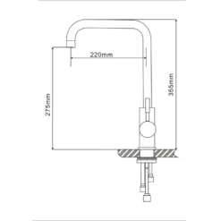Vellamo Touch Control Single Lever Mono Kitchen Mixer Tap - Brushed Nickel -Vado Shop vellamo touch brushed nickel kitchen tap tech drawing