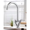 Vellamo Twist Kitchen Sink Mixer Tap - Brushed Nickel