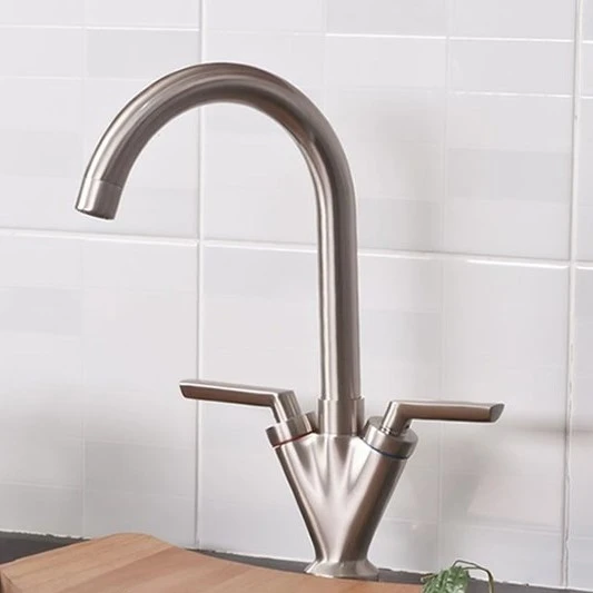 Vellamo Twist Kitchen Sink Mixer Tap - Brushed Nickel 2 Vellamo Twist Kitchen Sink Mixer Tap - Brushed Nickel - Image 2