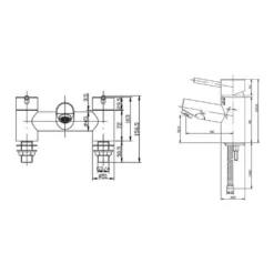 Vellamo Curvo Basin Mixer & Bath Filler Pack -Vado Shop vellamo xcbas xcbf tech tech