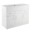 Jack Minimalist 1000mm White Gloss Floor Standing Vanity Unit & Basin