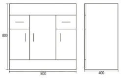 Jack Minimalist 800mm White Gloss Floor Standing Vanity Unit & Basin -Vado Shop vtnb800 tech